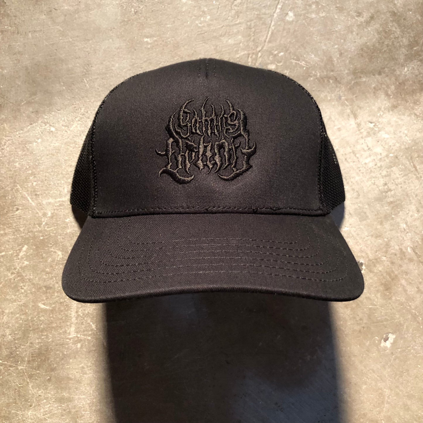 Satan's Drano - Logo Trucker Hat - Black / Black