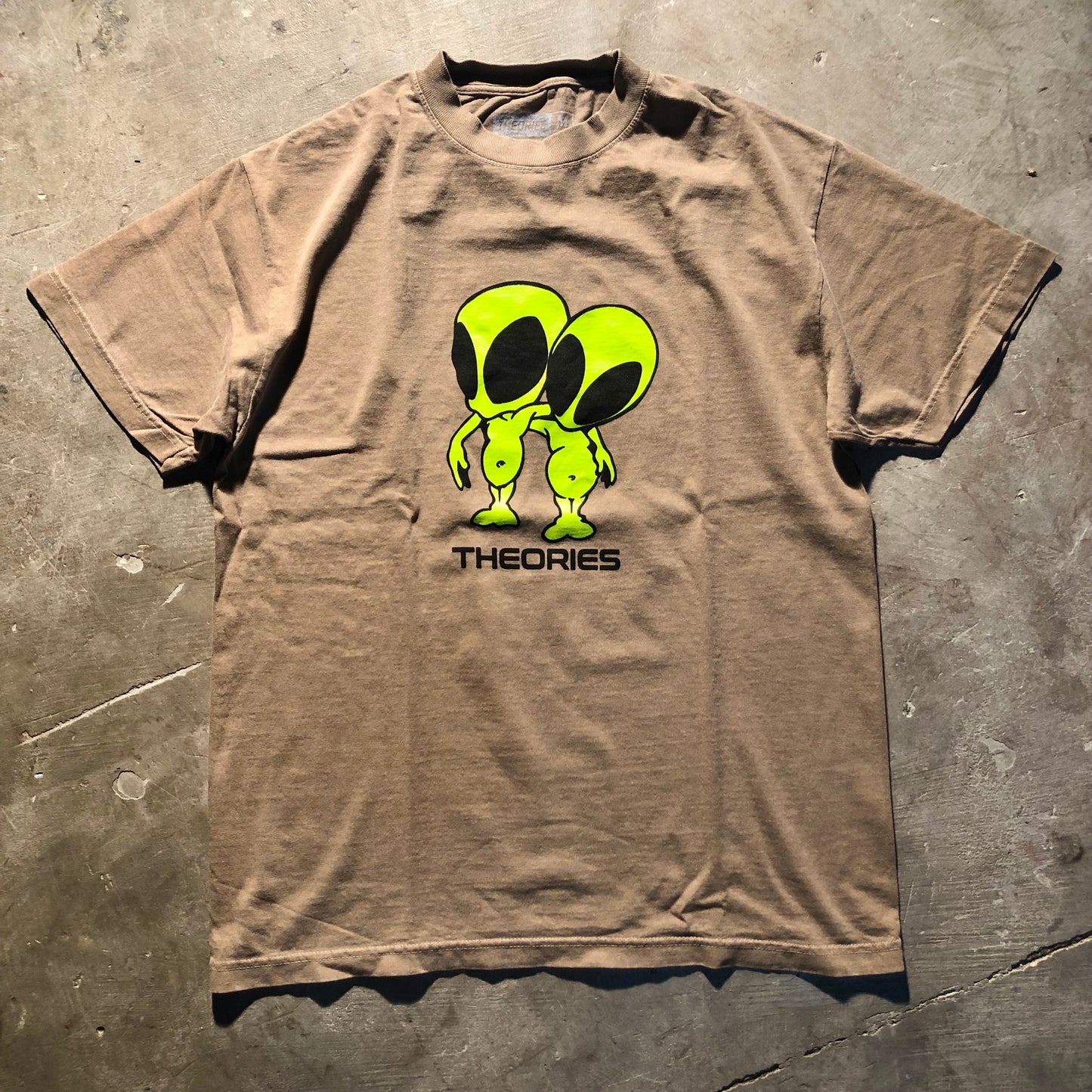 Theories - Twins Garment Dyed Tee - Faded Brown