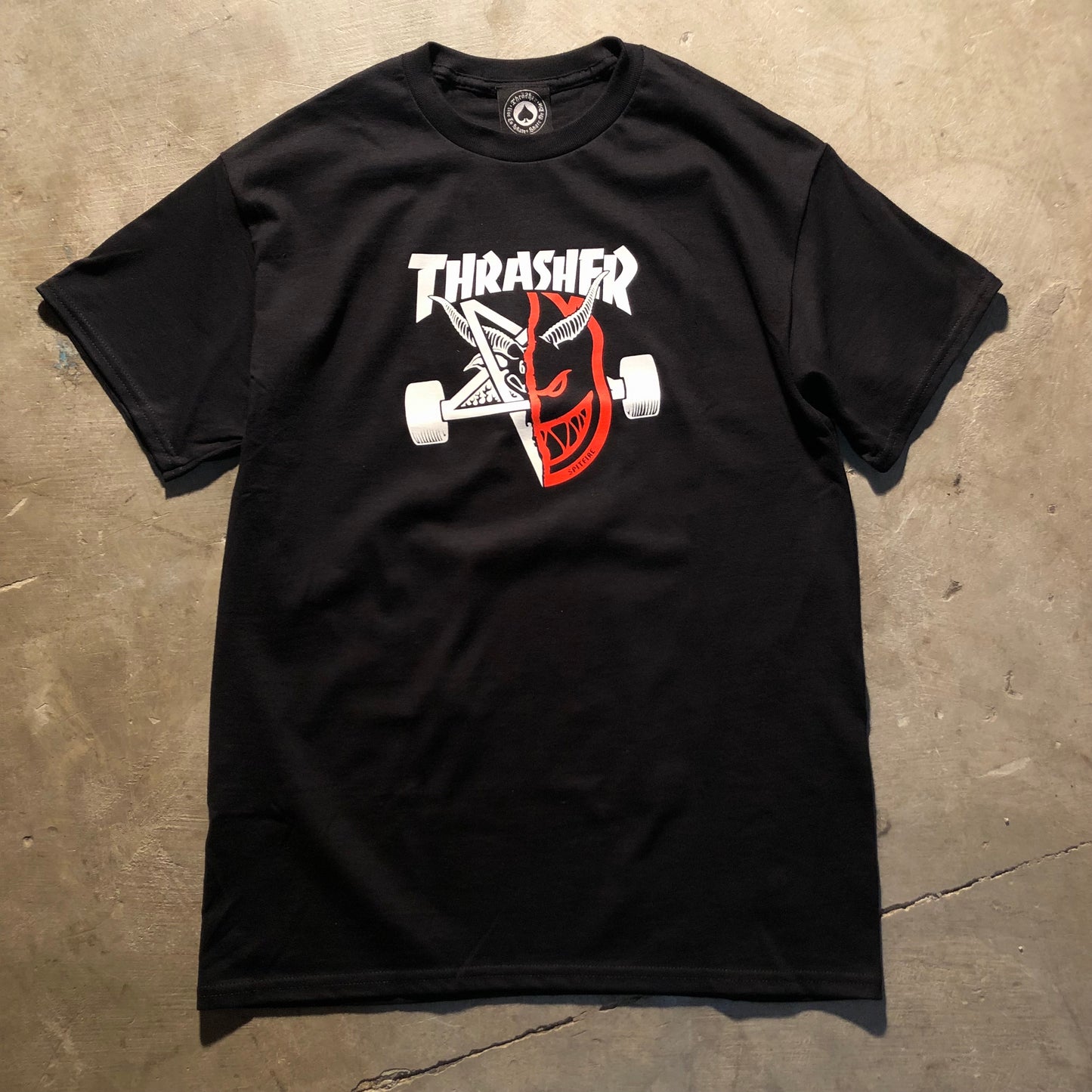 Thrasher x Spitfire - Thrash & Burn T-Shirt - Black