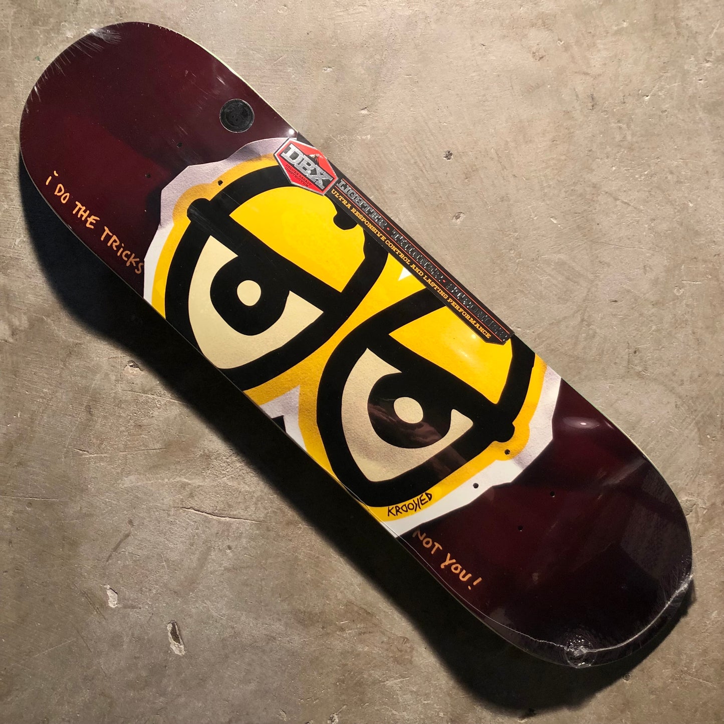 Krooked Skateboards - DBX Eyes Wine Deck - 8.5"