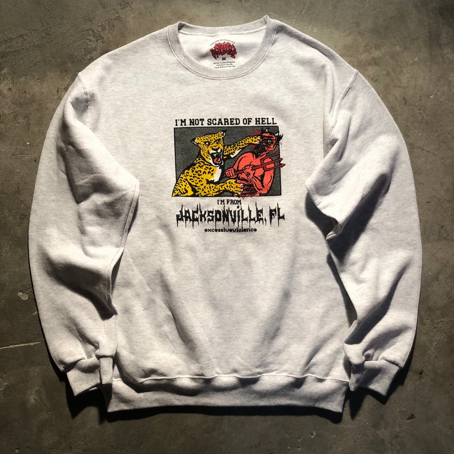 Excessive Violence - Best City Ever Crewneck Sweatshirt - Ash Grey