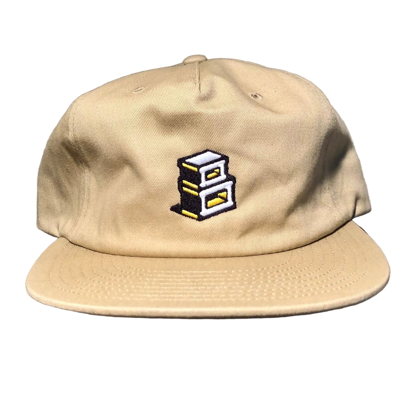 Block - Roots B Logo Unstructured Snapback Hat - Khaki