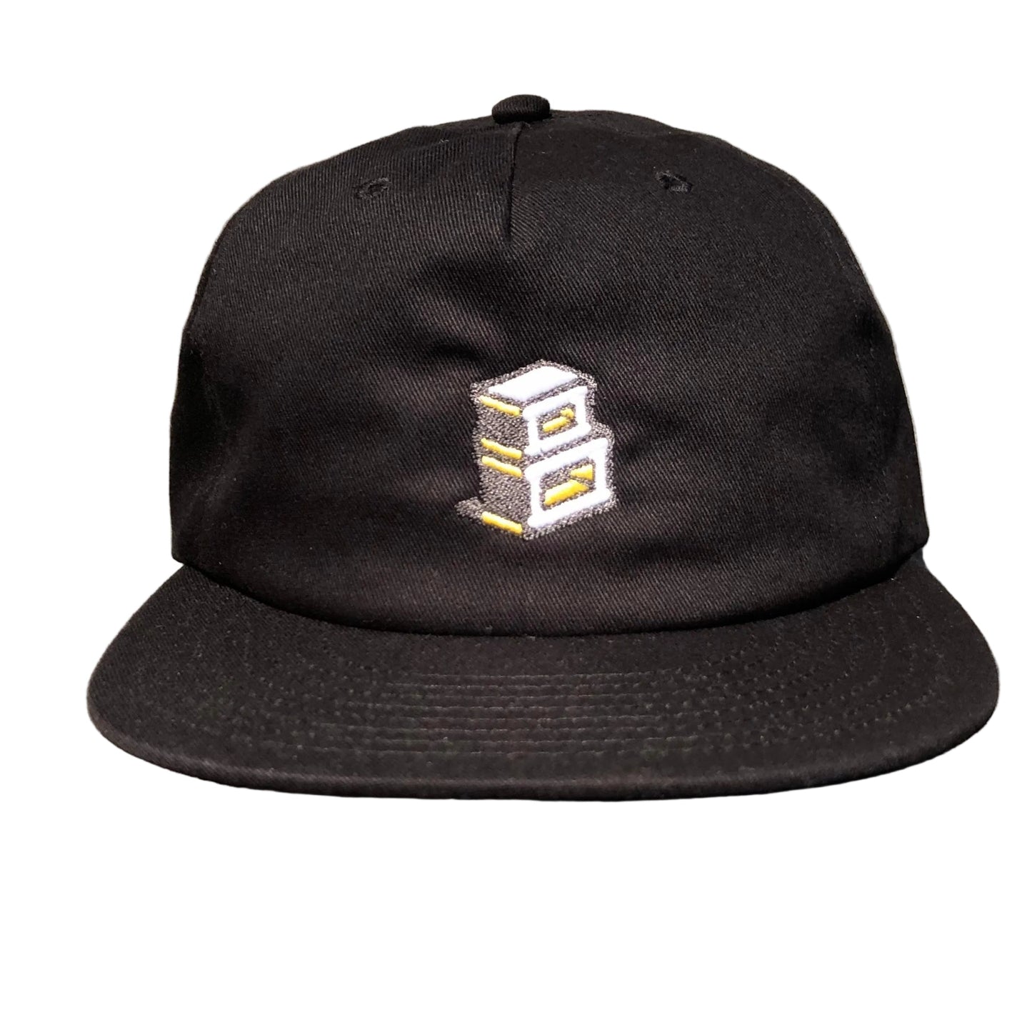 Block - Roots B Logo Unstructured Snapback Hat - Black