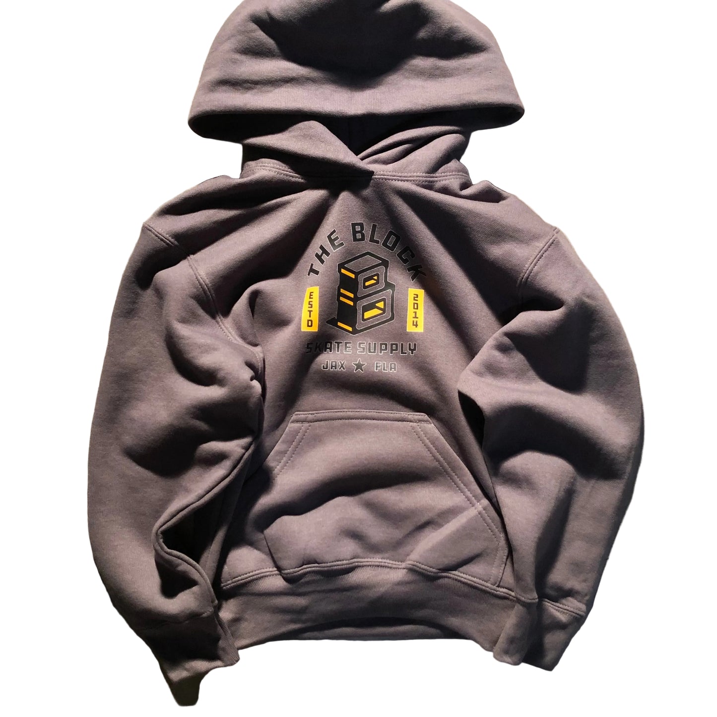 Block - Kids Youth Roots Logo Hoodie - Charcoal