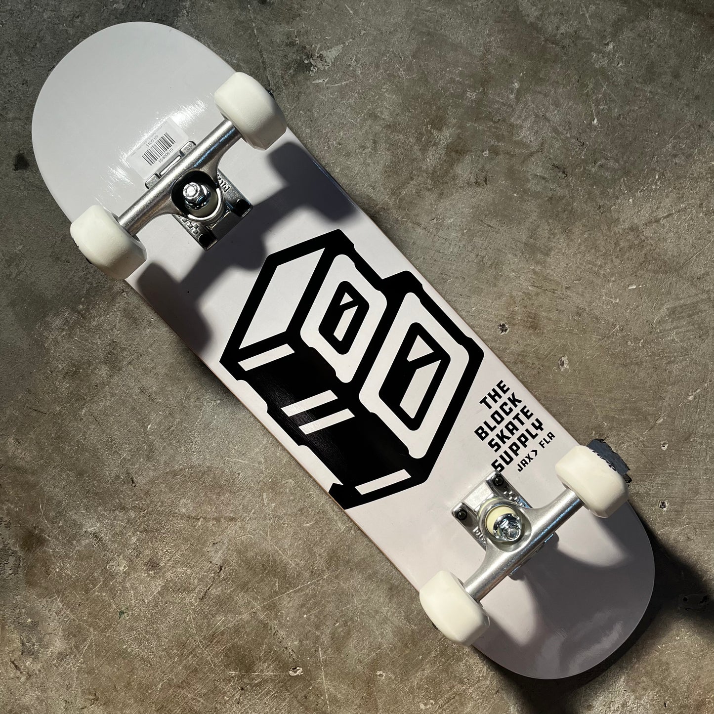 Block - Roots Logo Complete Skateboard - White - 7.25"