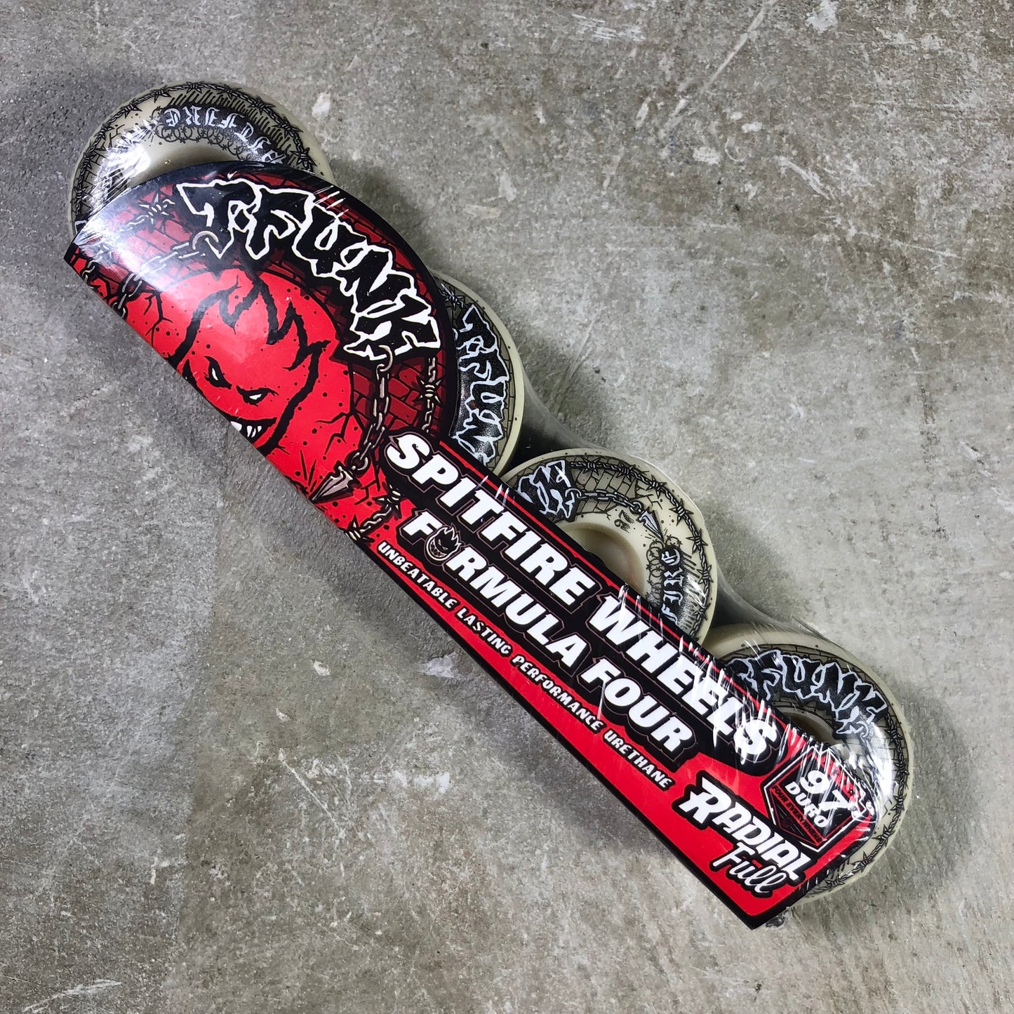 Spitfire - T-Funk Formula Four 97d Raw Radial Full Wheel - Natural 54mm