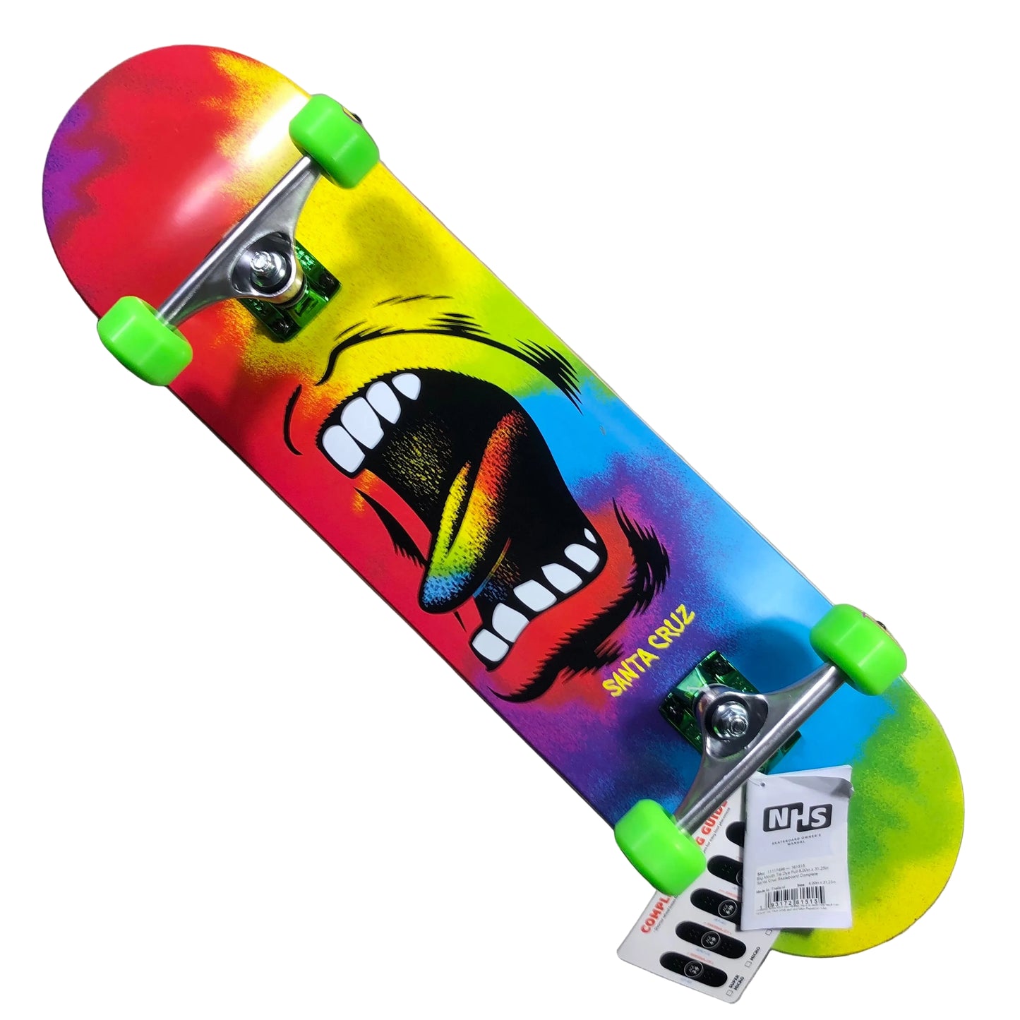 Santa Cruz Skateboards - Big Mouth Tie Dye Full Complete Skateboard - 8.0"