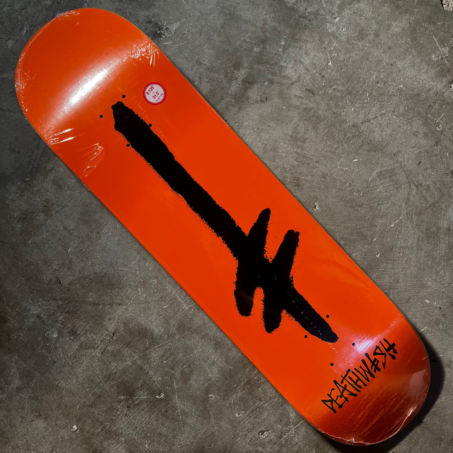 Deathwish Skateboards - OG Gangspray Deck - Orange / Black 8.125"