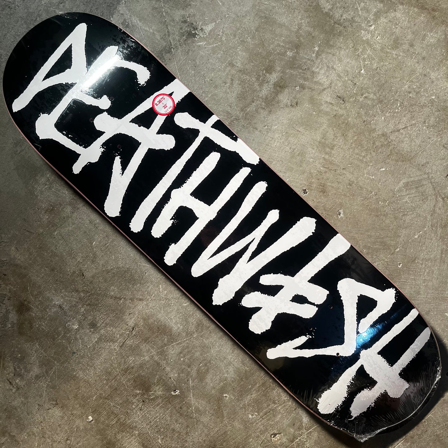 Deathwish Skateboards - Deathspray Deck - Black / White 8.38"