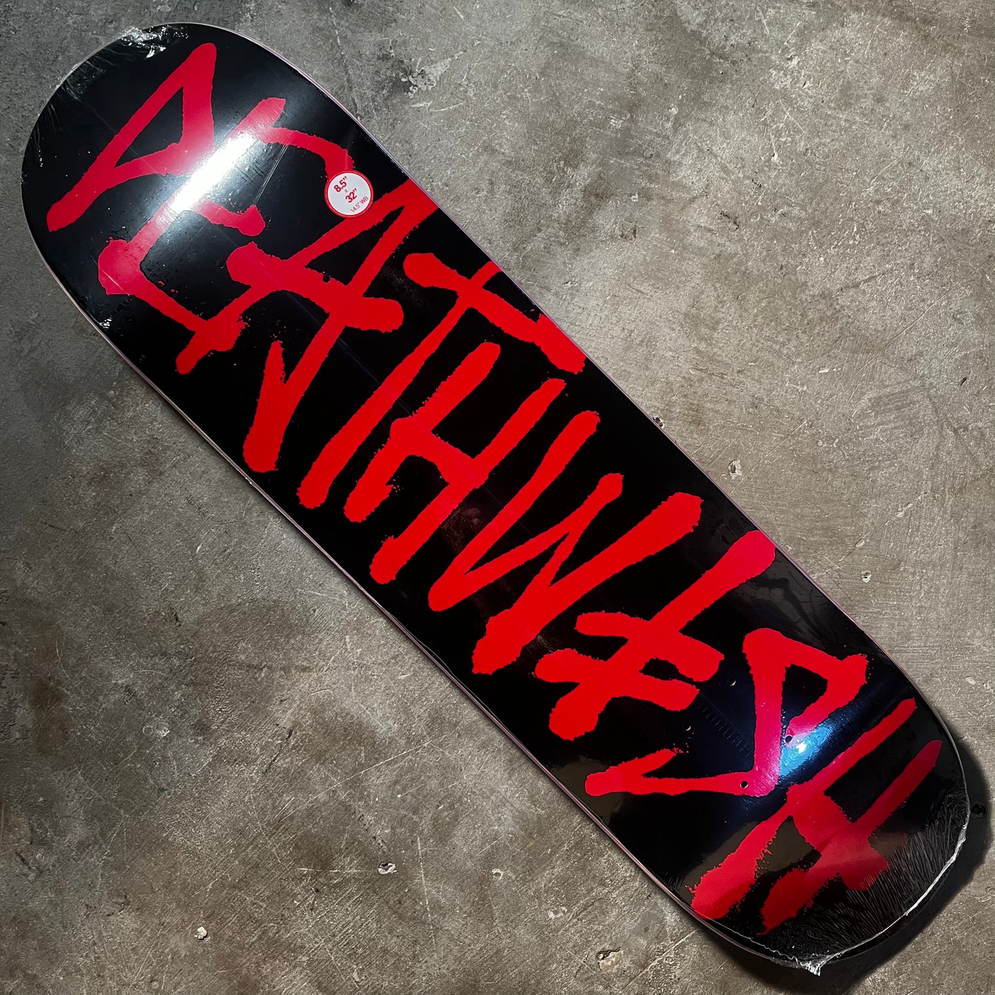 Deathwish Skateboards - Deathspray Deck - Black / Red 8.5"
