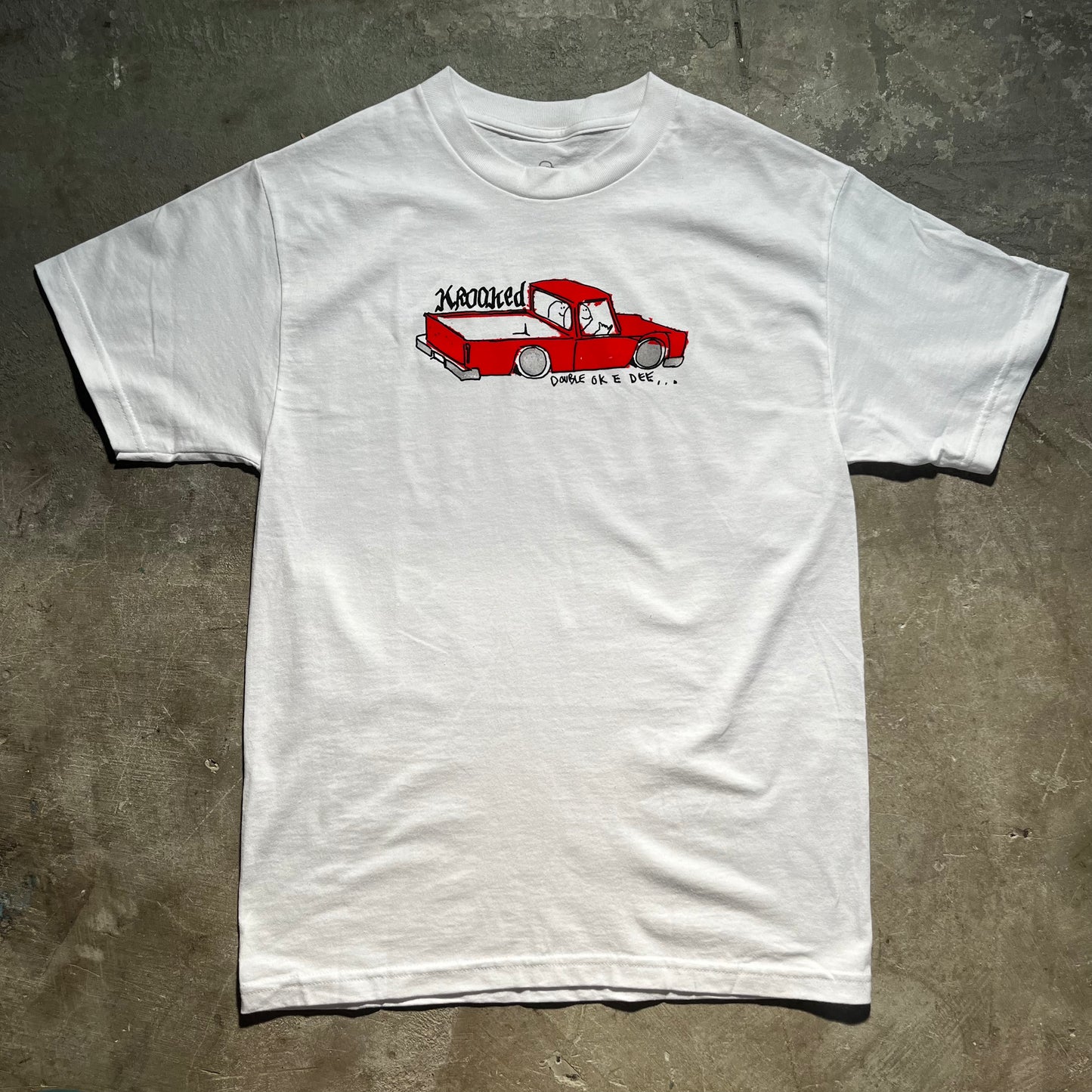 Krooked Skateboards - Double OK Tee - White / Multi
