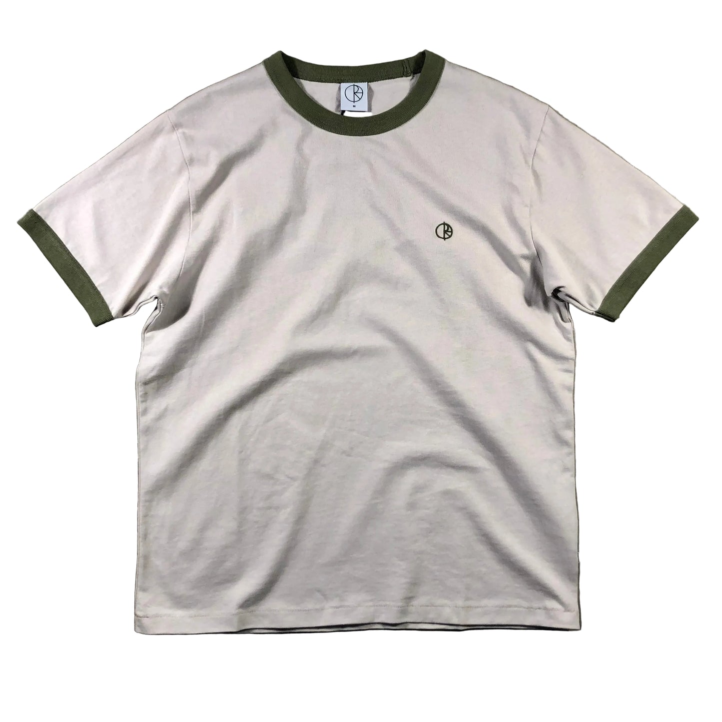 Polar Skate Co. - Ringer T-Shirt - Pale Taupe / Army Green