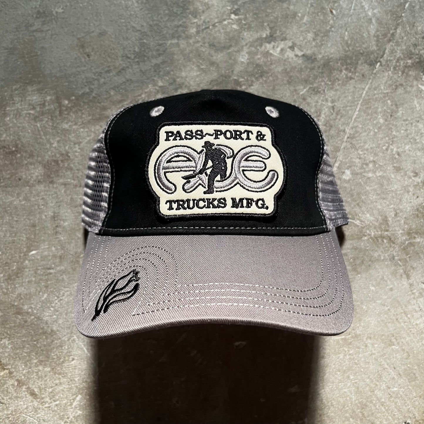 Ace Trucks - ACE x Pass-Port Packers Trucker Hat - Black / Steel