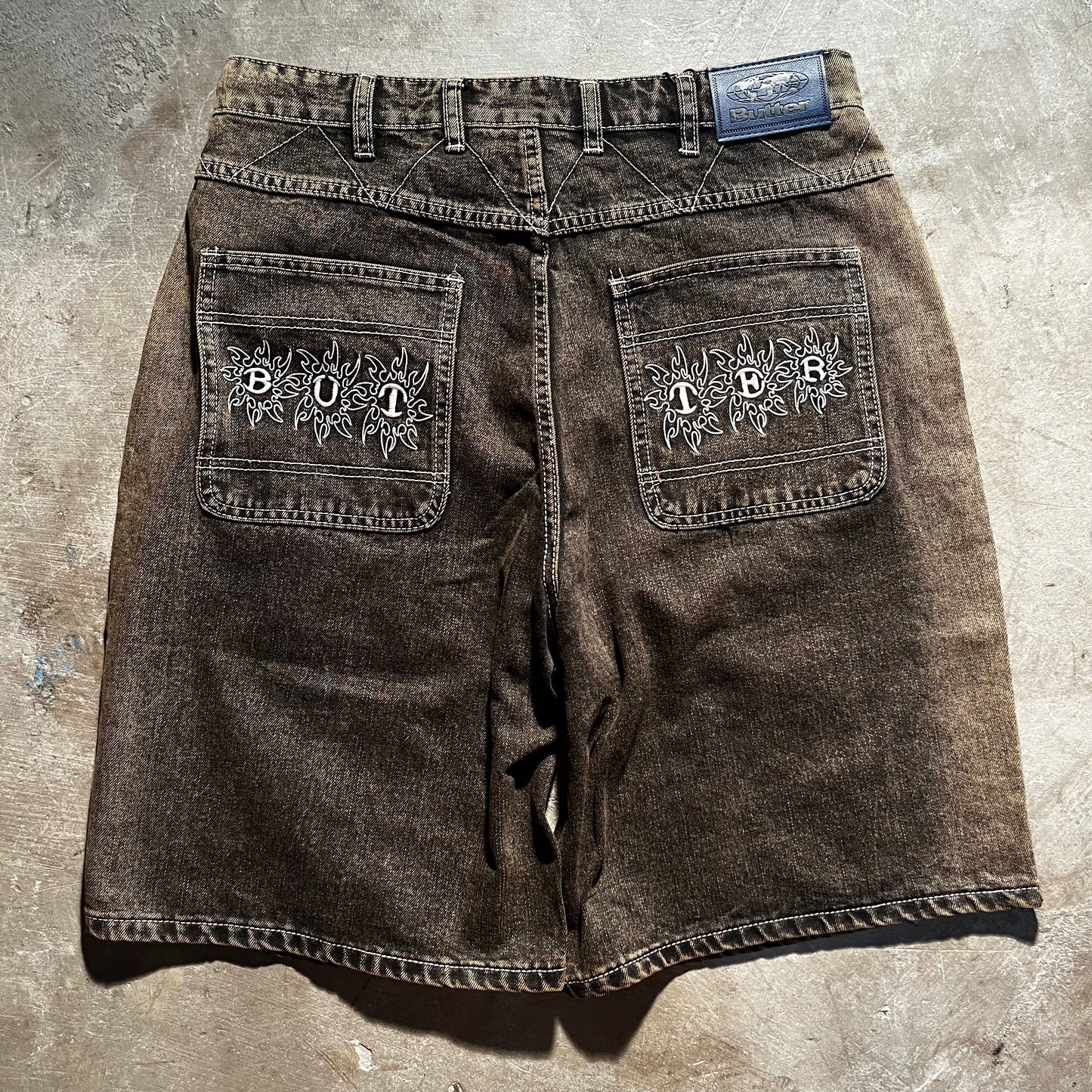 Butter Goods - Bronco Denim Shorts - Brown Tint