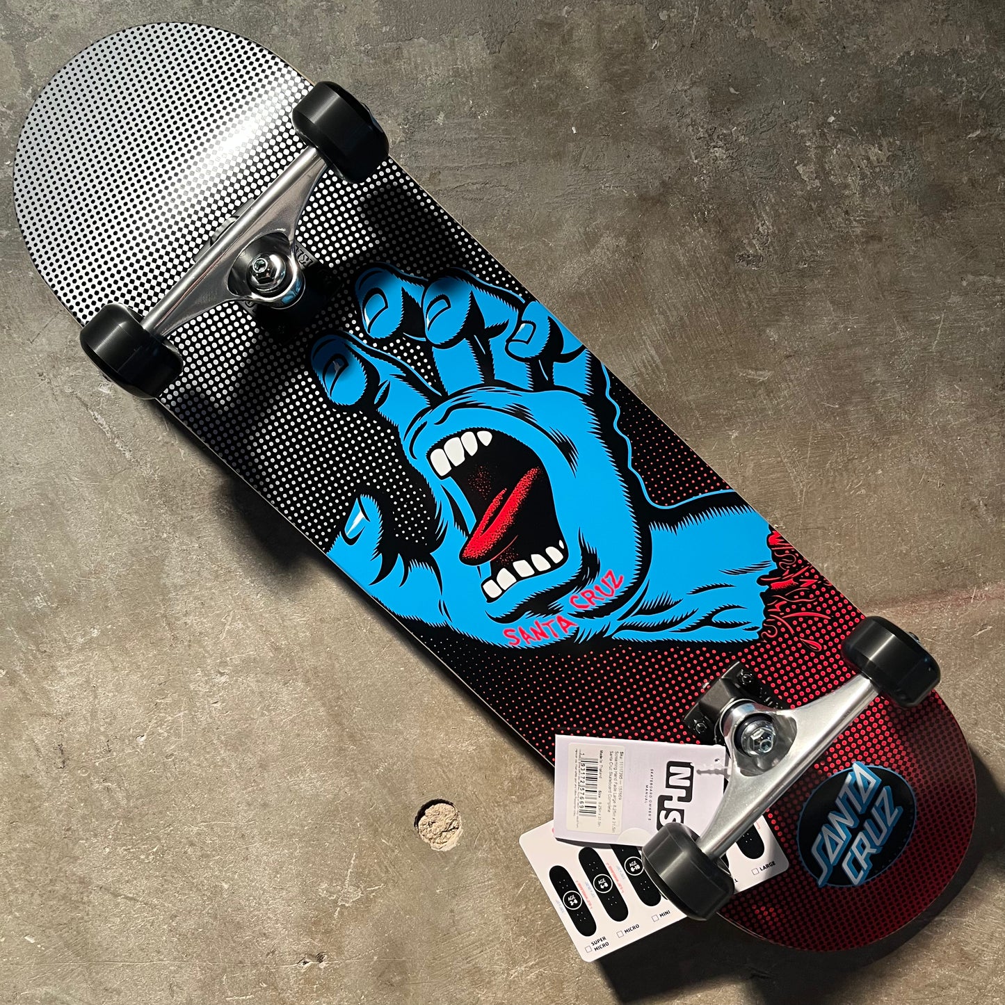 Santa Cruz Skateboards - Screaming Hand Fade Large Complete Skateboard - 8.25"
