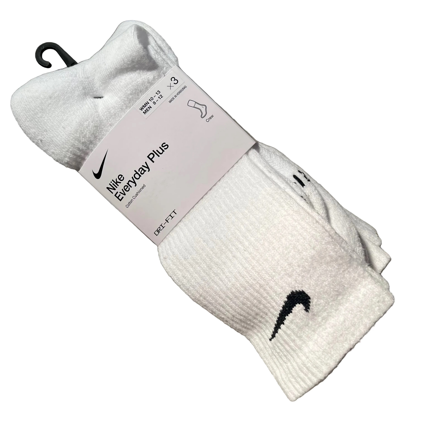 Nike SB - Everyday Plus Cushioned Crew Sock 3-Pack - White (Large)