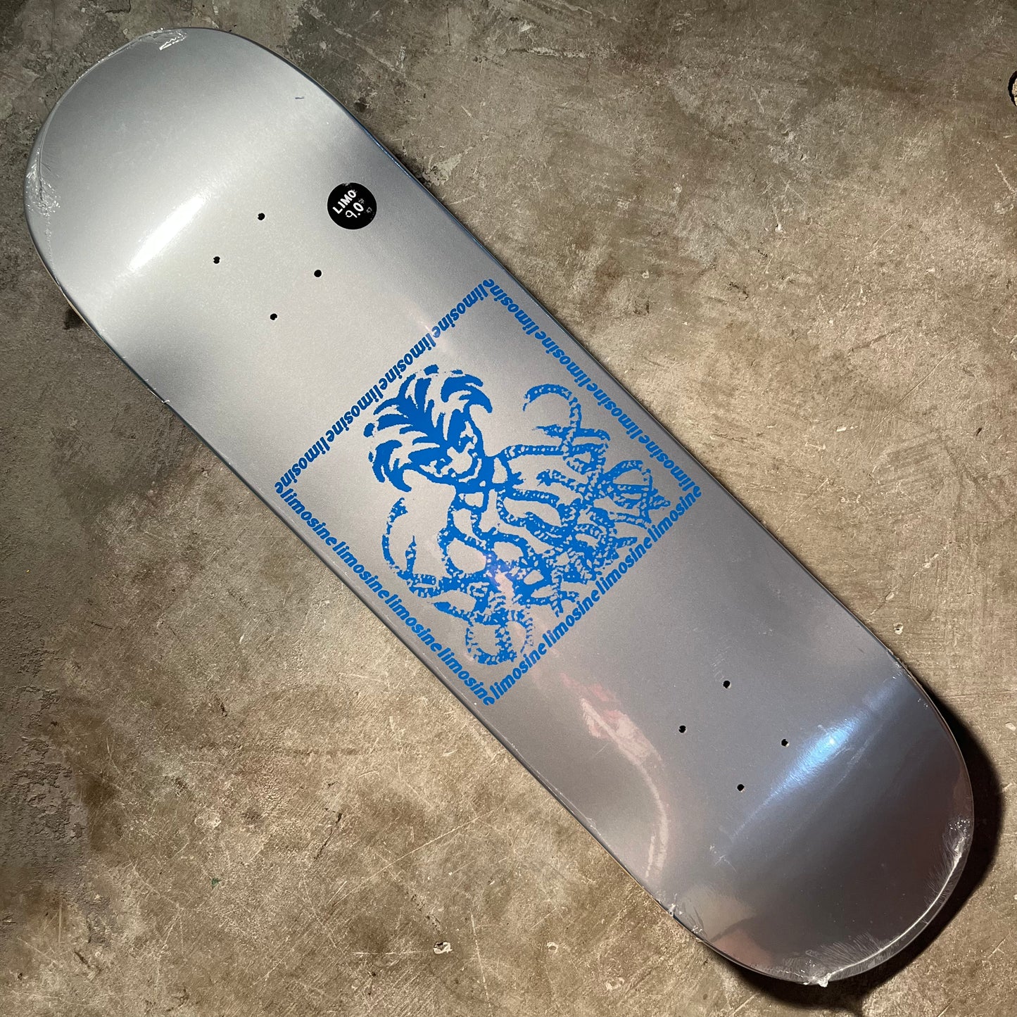 Limosine Skateboards - Snake Pit Deck (Silver / Blue) - 9.0"