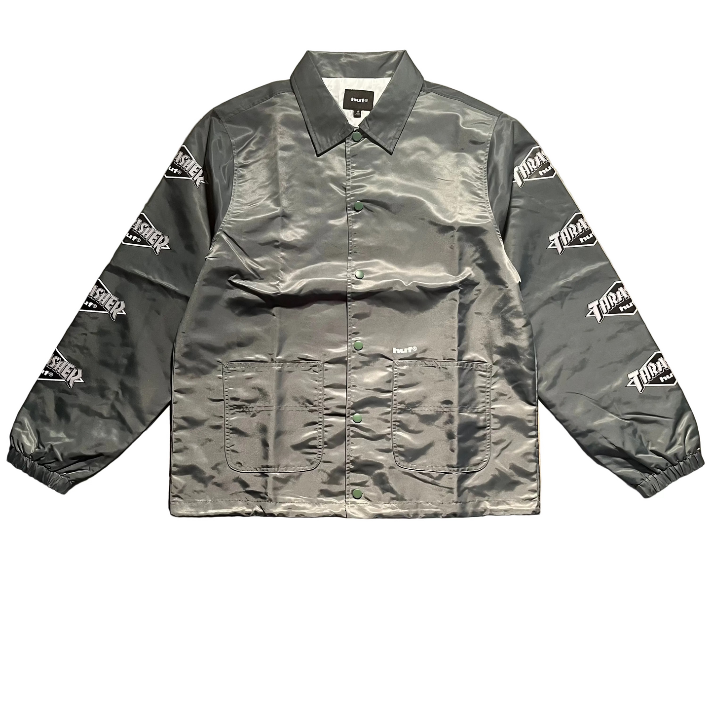 HUF - Thrasher Logo Coaches Jacket - Forest Green
