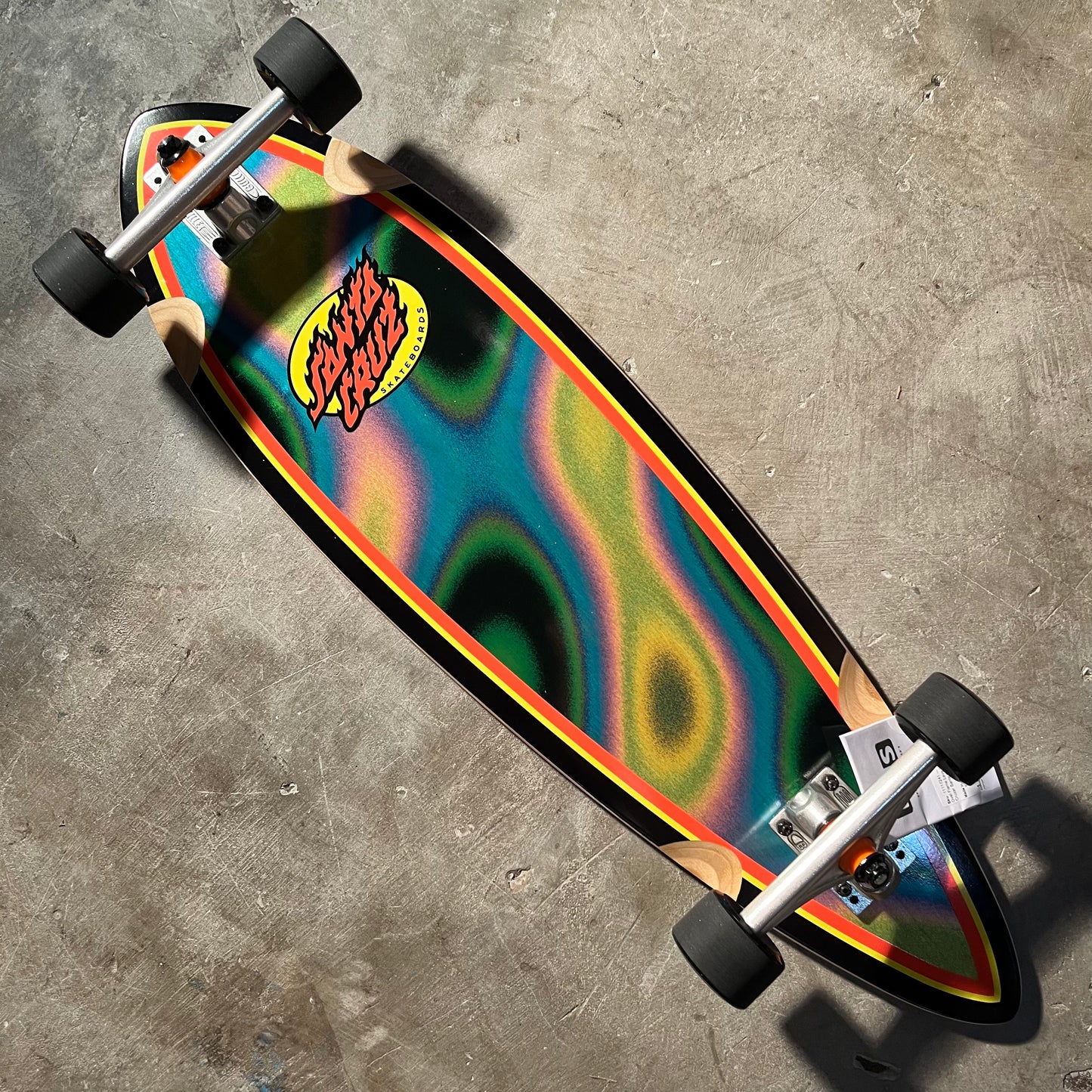 Santa Cruz Skateboards - Oval Fame Lava Dot Pintail Cruzer - 9.20"