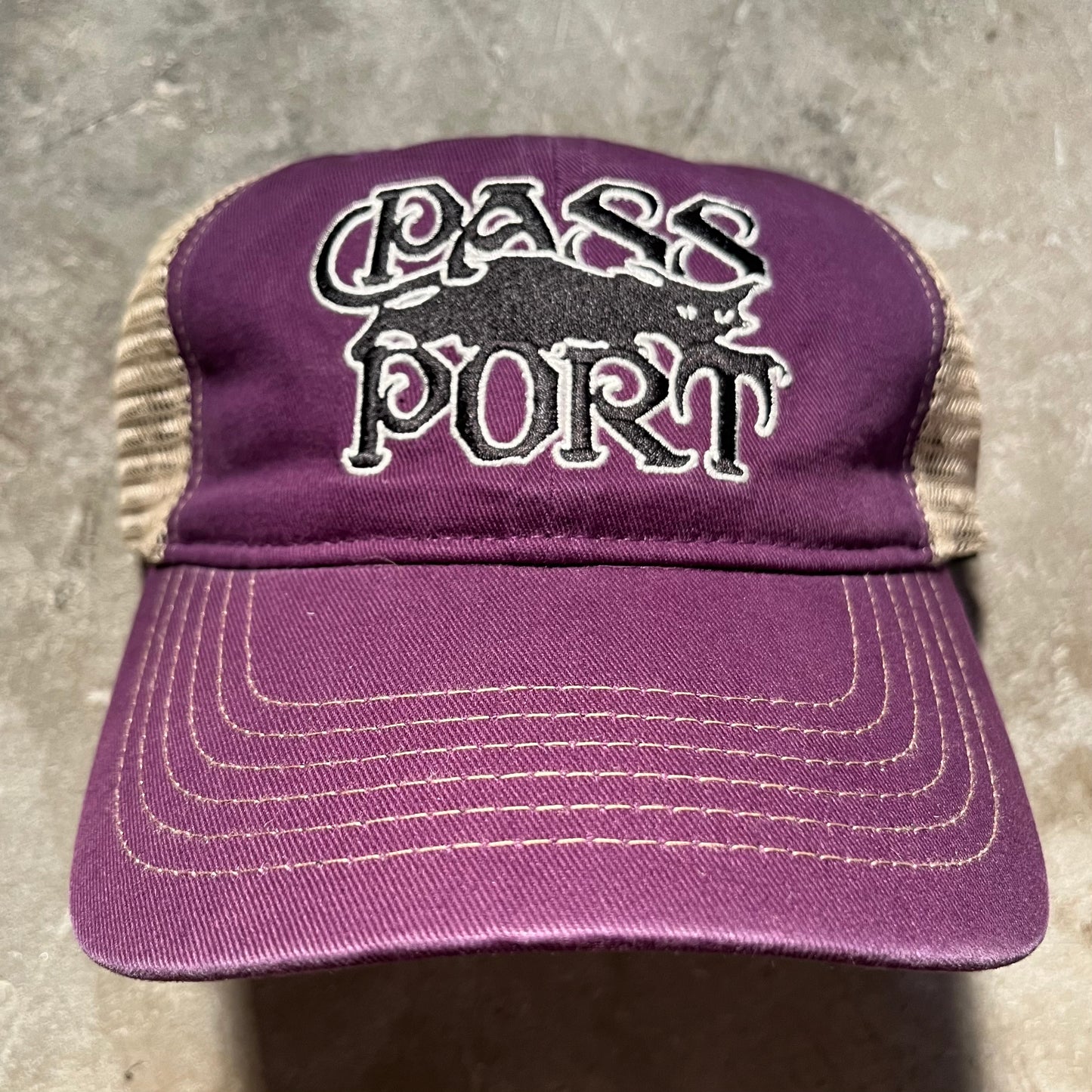 Pass Port Skateboards - Slinkin' Leagues Trucker Hat - Washed Eggplant