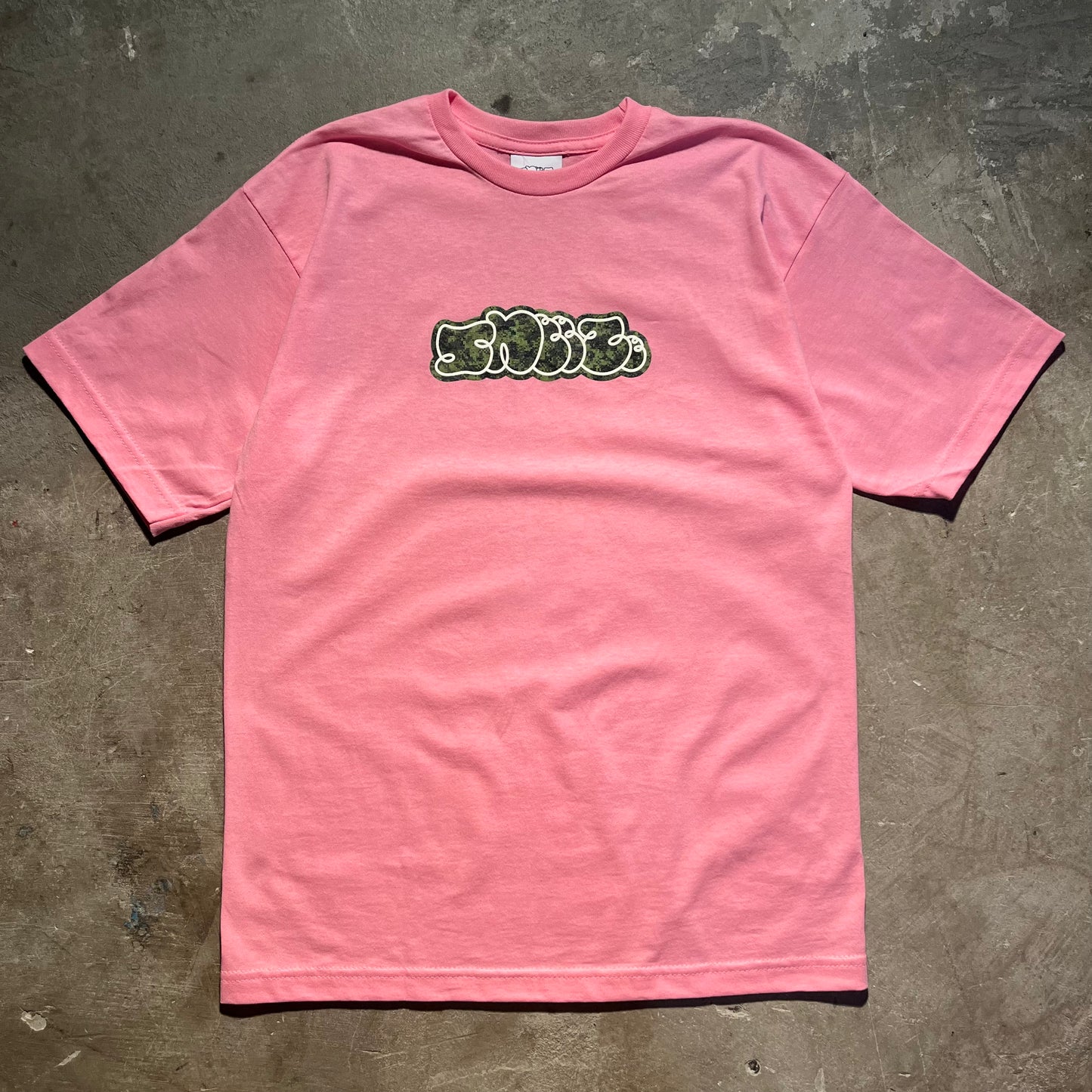 Sneeze Magazine - Camo Logo T-Shirt - Pink