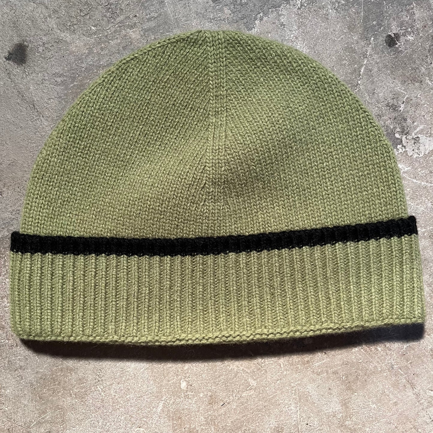 Sneeze Magazine - Contrast Stripe Wool Beanie - Green