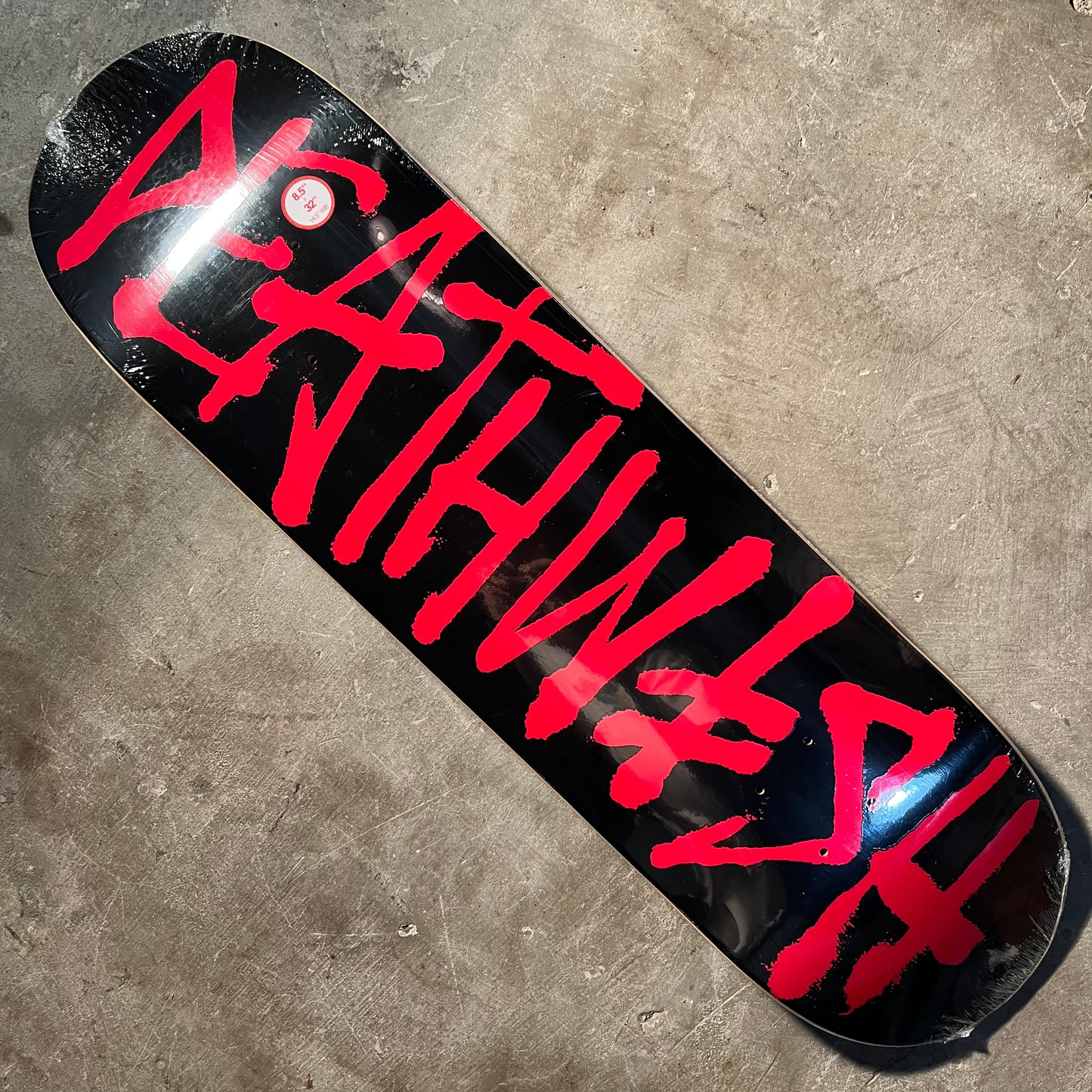 Deathwish Skateboards - Deathspray Deck - Black / Red 8.5"