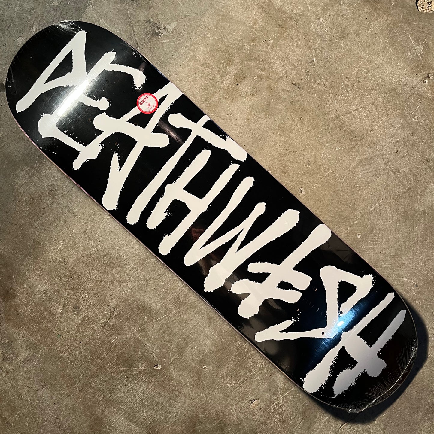 Deathwish Skateboards - Deathspray Deck - Black / White 8.38"