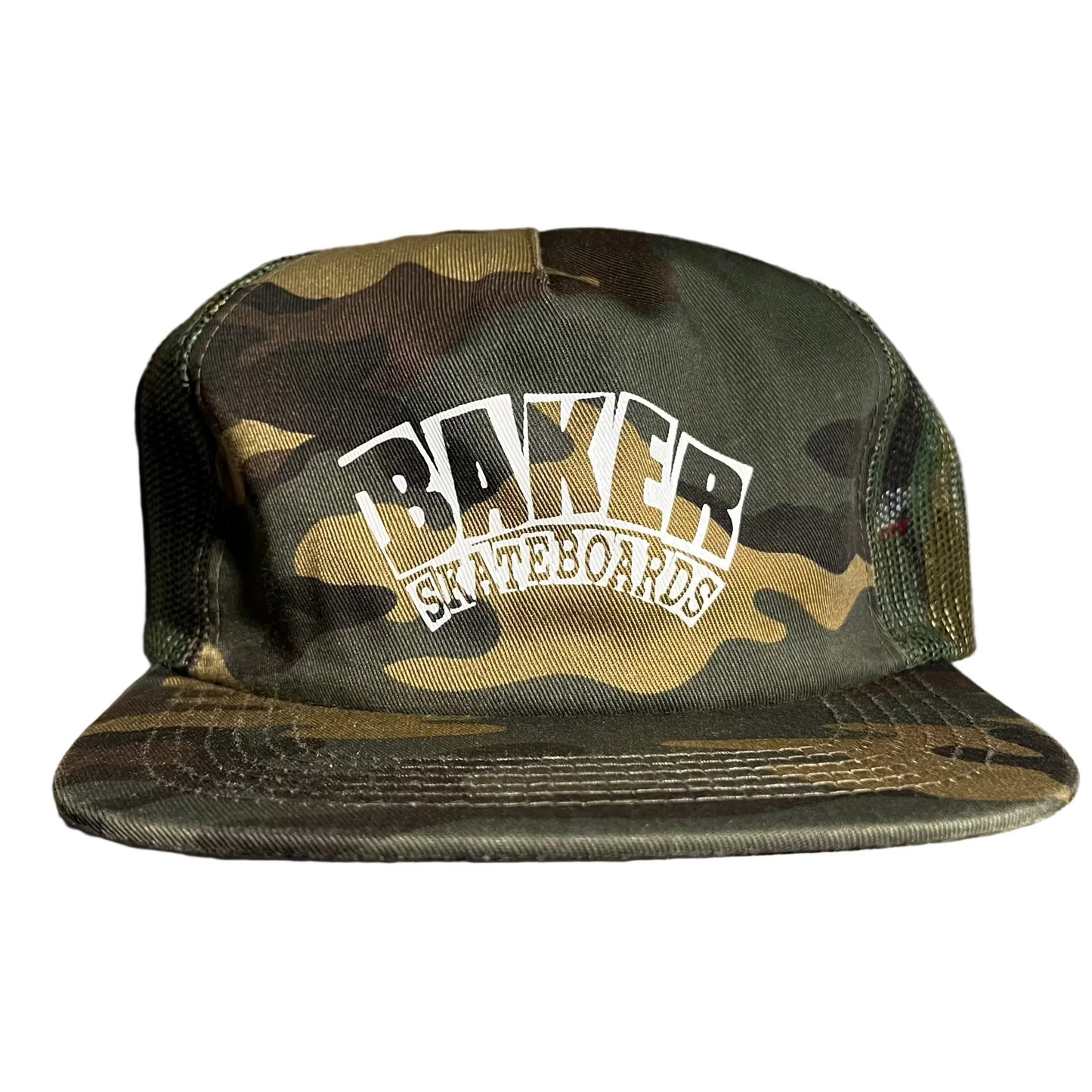 Baker Skateboards - Arch Logo Camo Trucker Snapback Hat