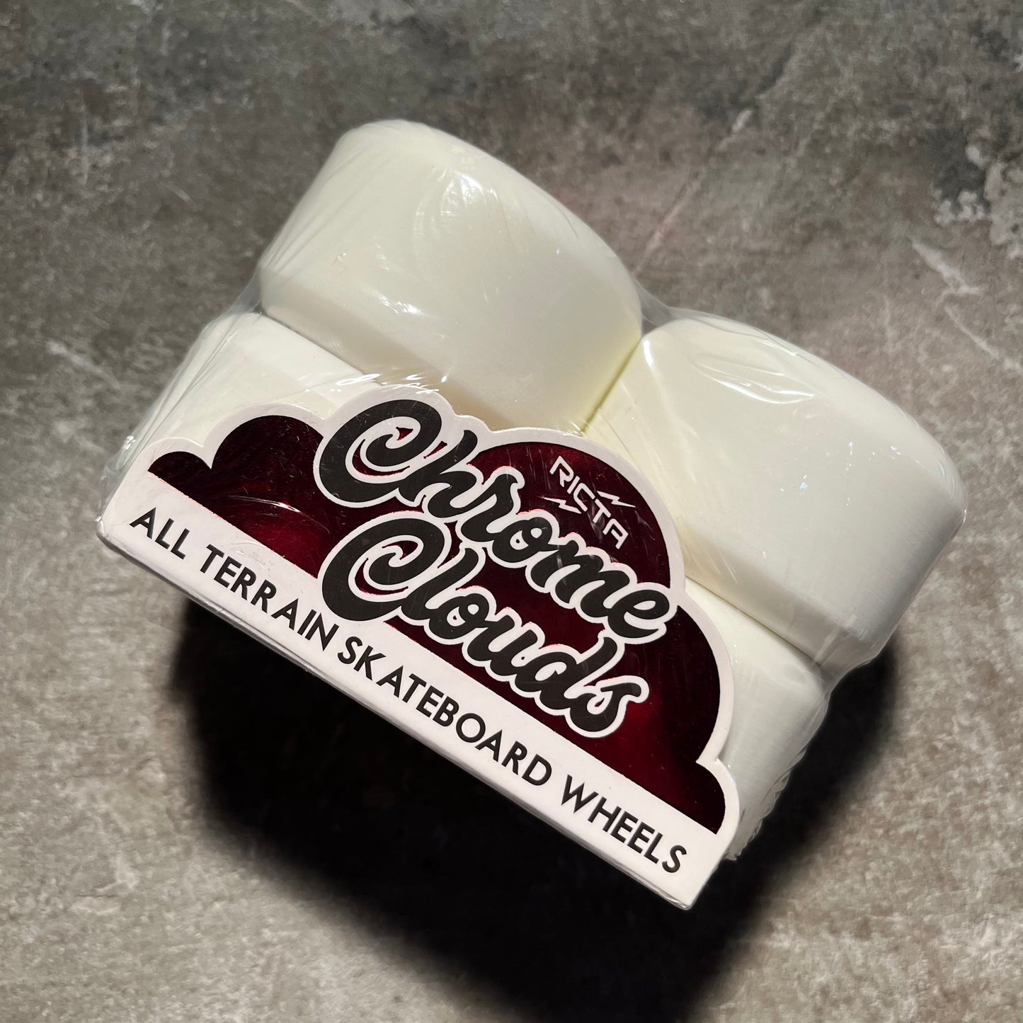 Ricta Wheels - Chrome Clouds Skateboard Wheel - Red 86a