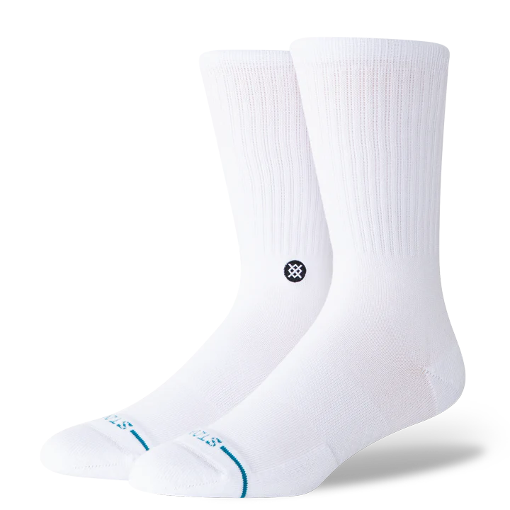 Stance Socks - Icon Crew Sock - White / Black
