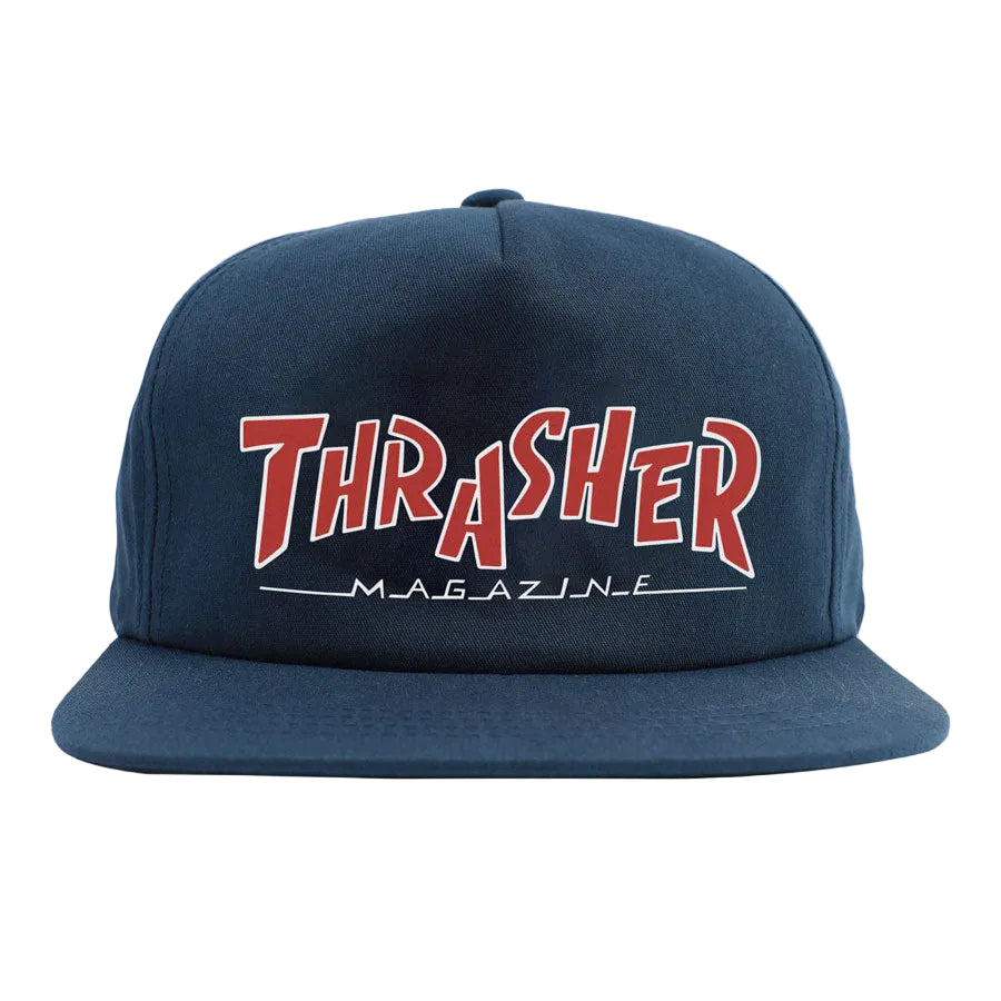 Thrasher - Parra Mag Snapback Hat - Washed Navy