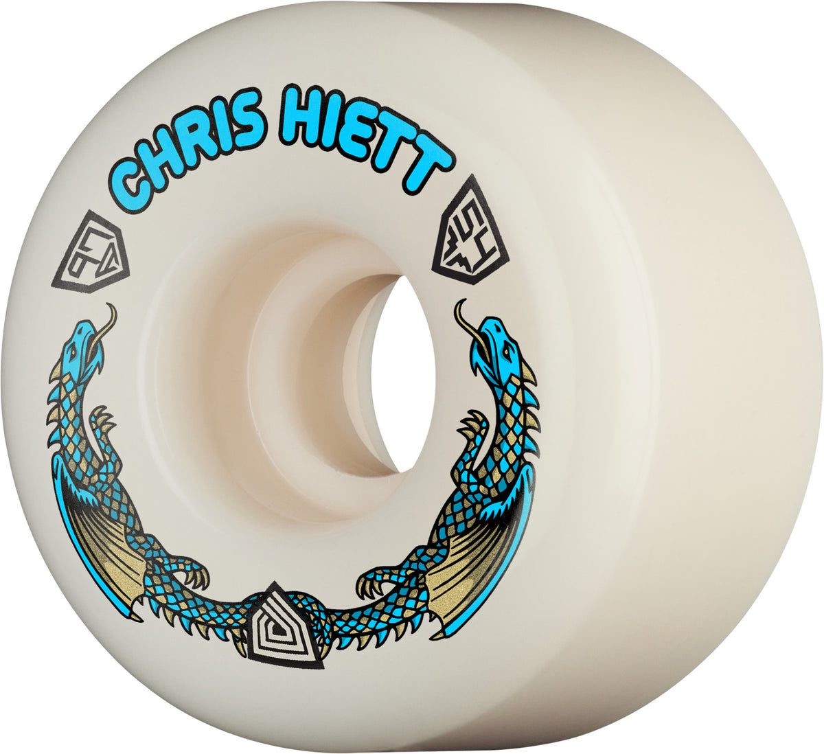 Powell Peralta - Dragon Formula Chris Hiett Blue 97A V7 Symmetrical Shape Wheel - 54mm