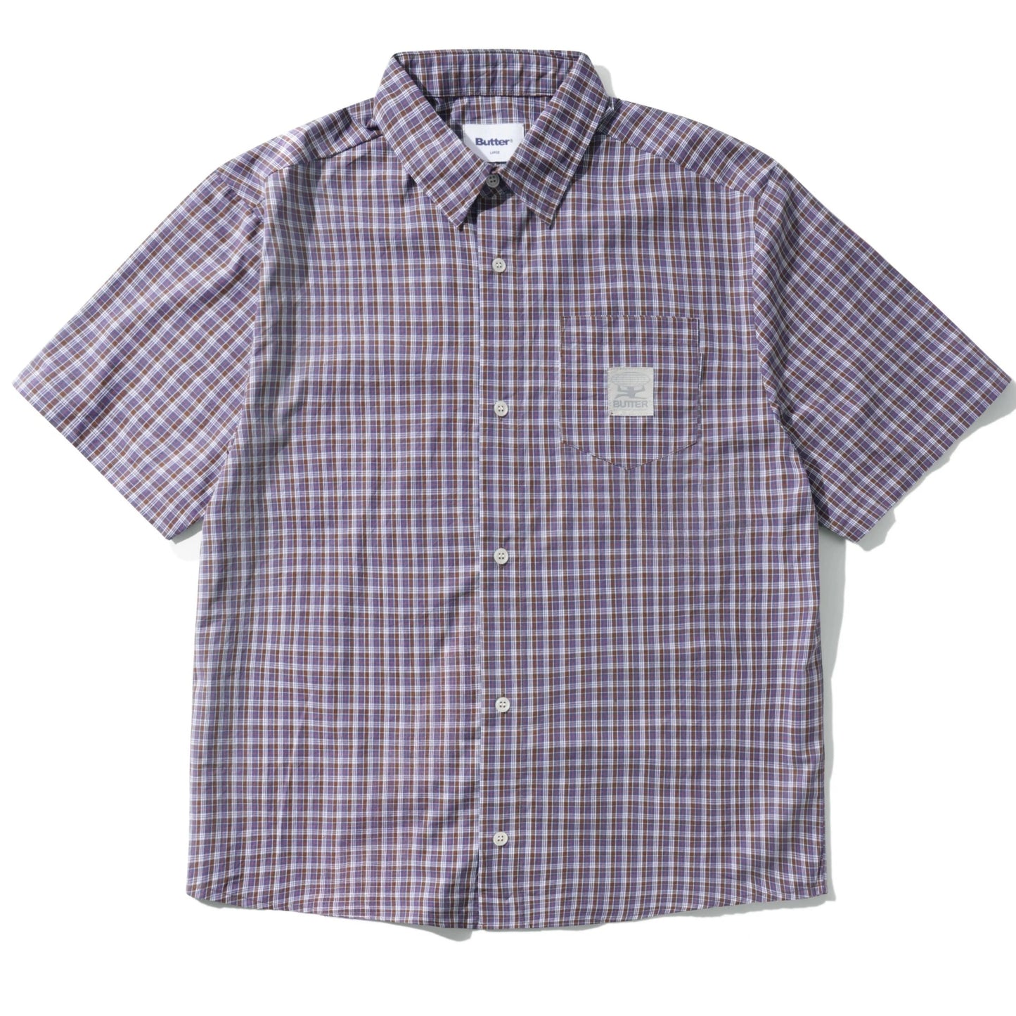 Butter Goods - Equipment Button Down Shirt - Navy / Brown