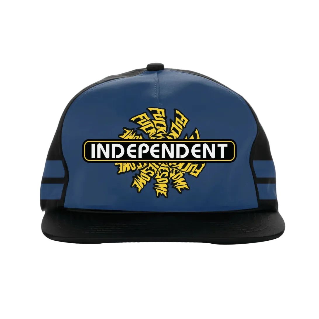 Fucking Awesome - Independent Trucks Spiral logo Trucker Hat - Navy / Yellow