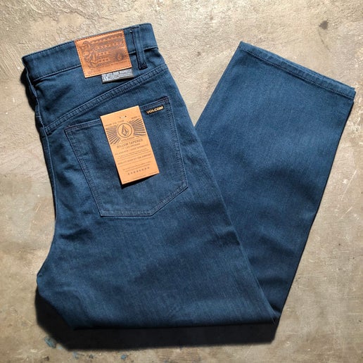 Volcom - Billow Tapered Denim Pant - High Time Blue - Size 36