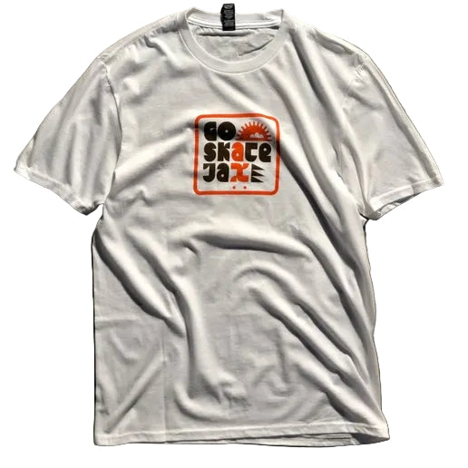 Go Skate Jax - Logo Tee - White