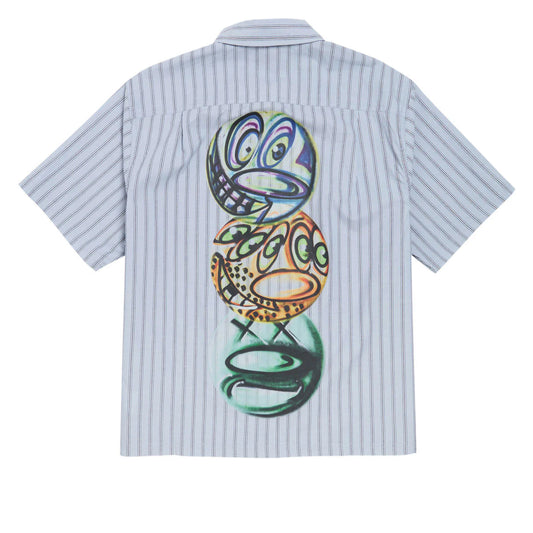 HUF - Kenny Scharf Television Stripe Button Down Shirt - Multi