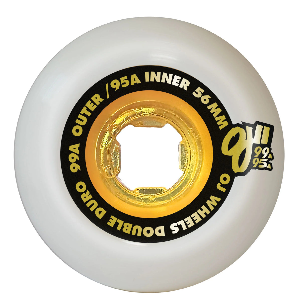 OJ Wheels - Double Duro Wheel - White Gold 56mm 99a/95a