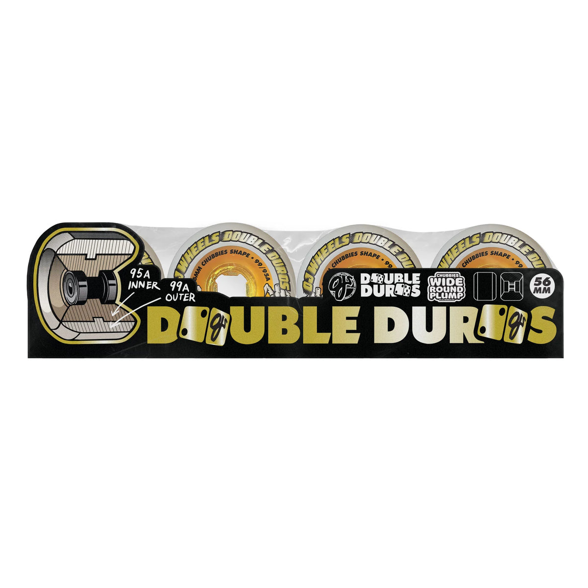 OJ Wheels - Double Duro Wheel - White Gold 56mm 99a/95a