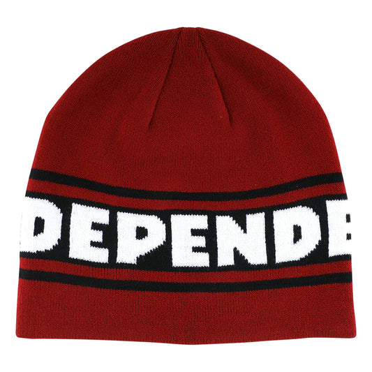Independent Trucks - Bar Logo Skull Beanie - Red