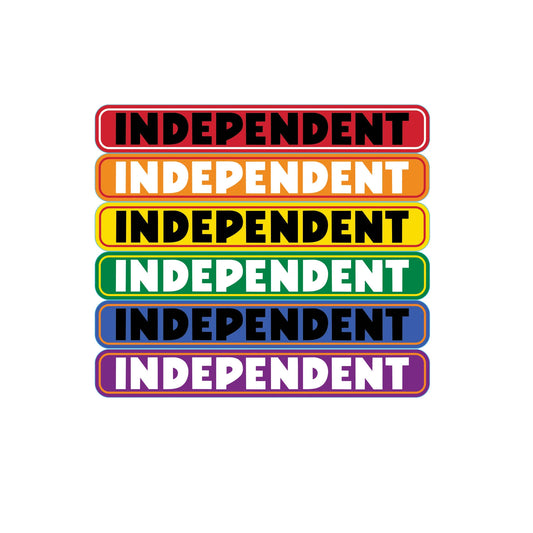 Independent Trucks - Bar Logo 6in Independent Sticker - Assorted Colors