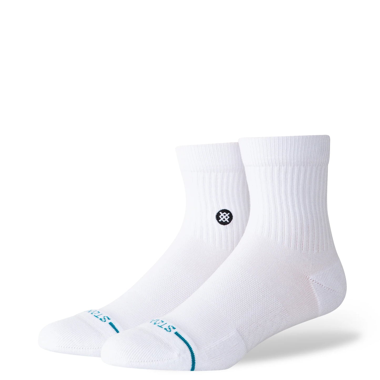 Stance Socks - Icon Quarter Length Sock - White / Black