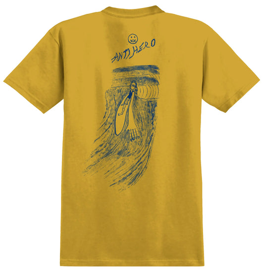 Anti-Hero Skateboards - Expressions Sun T-Shirt - Mustard / Ocean Blue