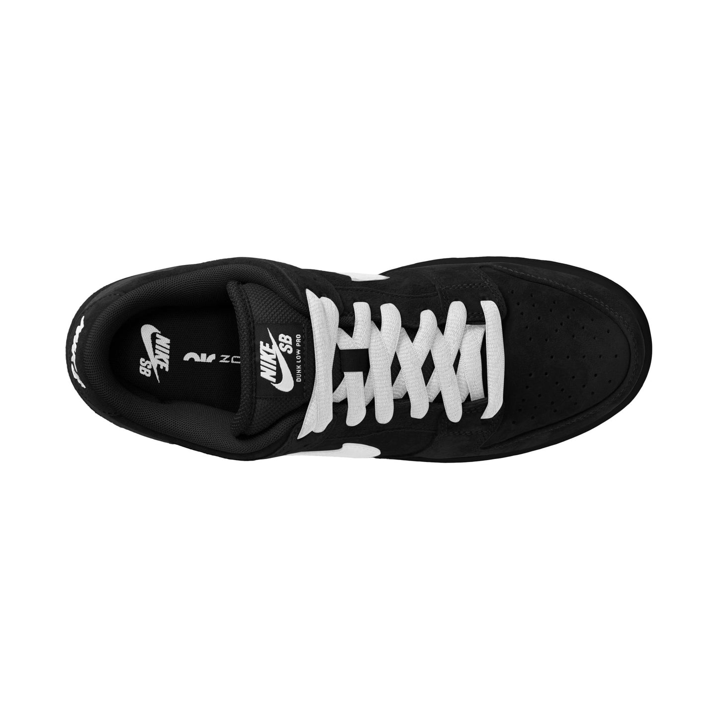 Nike SB - Dunk Low Pro - Black / White - Black - Gum Light Brown