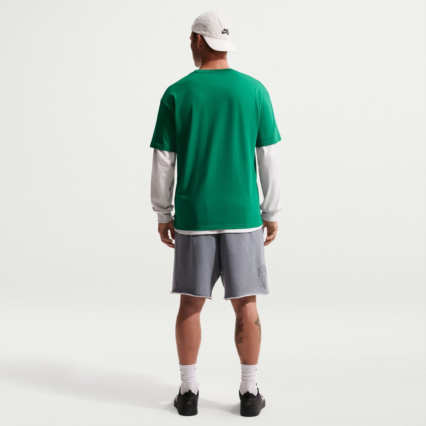 Nike SB - Graphic Fleece Skate Shorts - Cool Grey / Heather / White