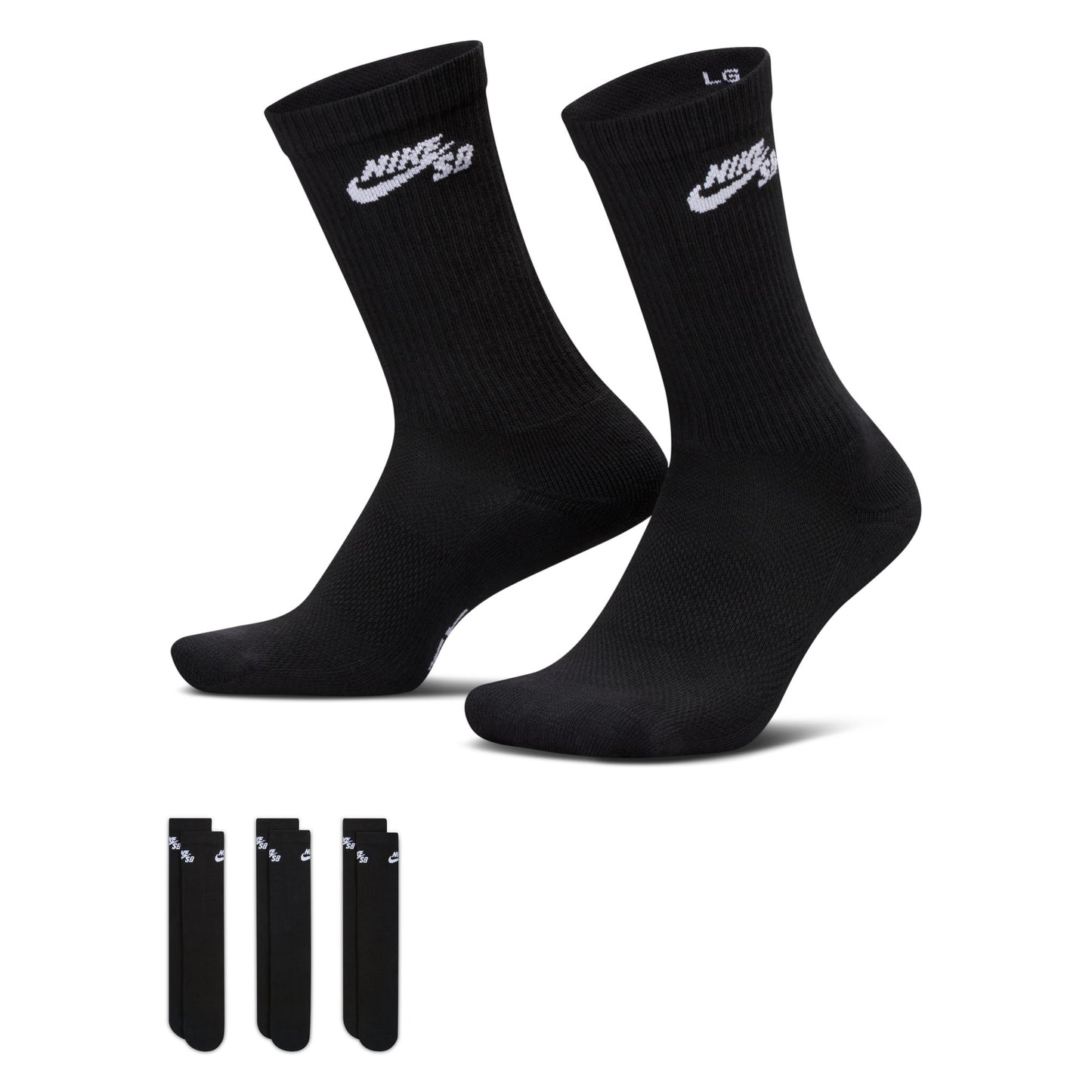 Nike SB - Everyday Elevated Sock - Black / White