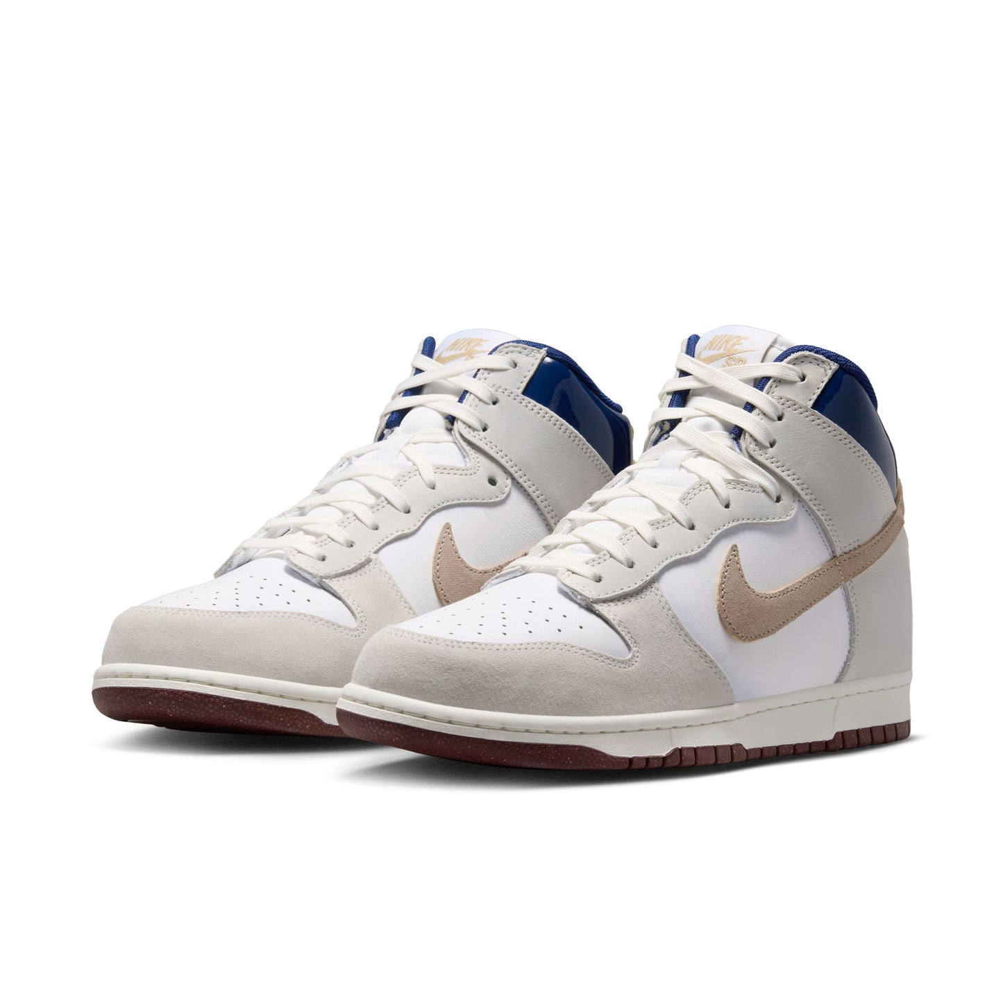 Nike SB - Dunk High Pro x Beyond Store - White / Ivory - Sand Dune / Blue Void