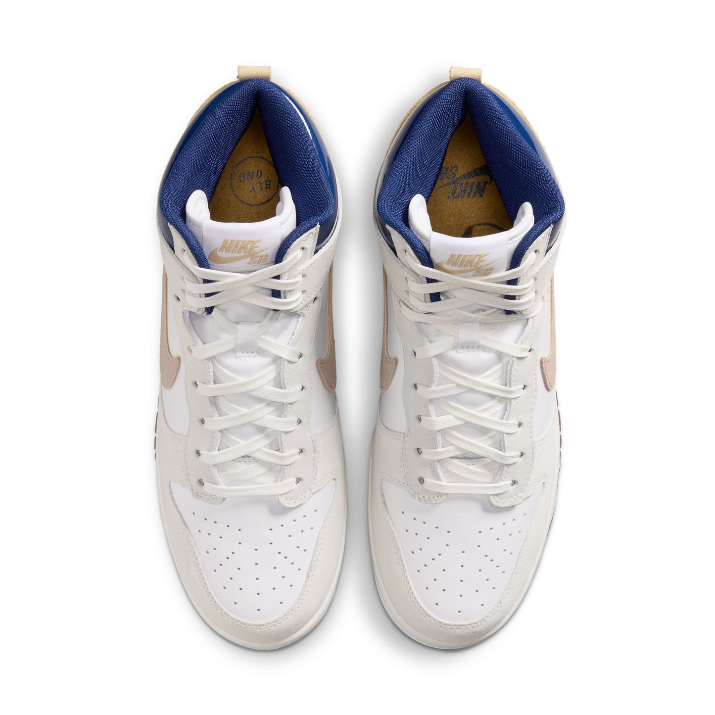 Nike SB - Dunk High Pro x Beyond Store - White / Ivory - Sand Dune / Blue Void