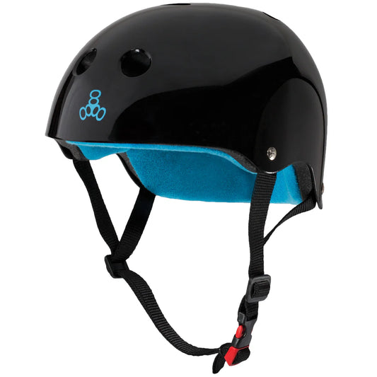 Triple 8 Helmets - The Certified Sweatsaver Helmet - Black Glossy